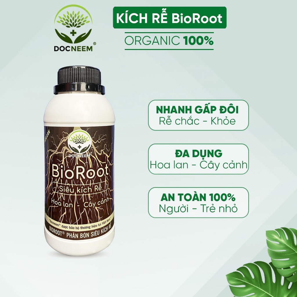 Phân bón kích rễ Bio Root 500ml, rễ khỏe vượt trội, dinh dưỡng tối ưu, dùng cho hoa lan, cây cảnh, chính hãng DOCNEEM
