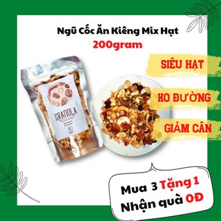 [SIÊU RẺ] Ngũ Cốc Granola 💥 Ngũ Cốc Ăn Kiêng Không Đường 💥 Granola Nhiều Hạt Gói Dùng Thử 200Gram - MUA 3 TẶNG 1 GIẢM 5%