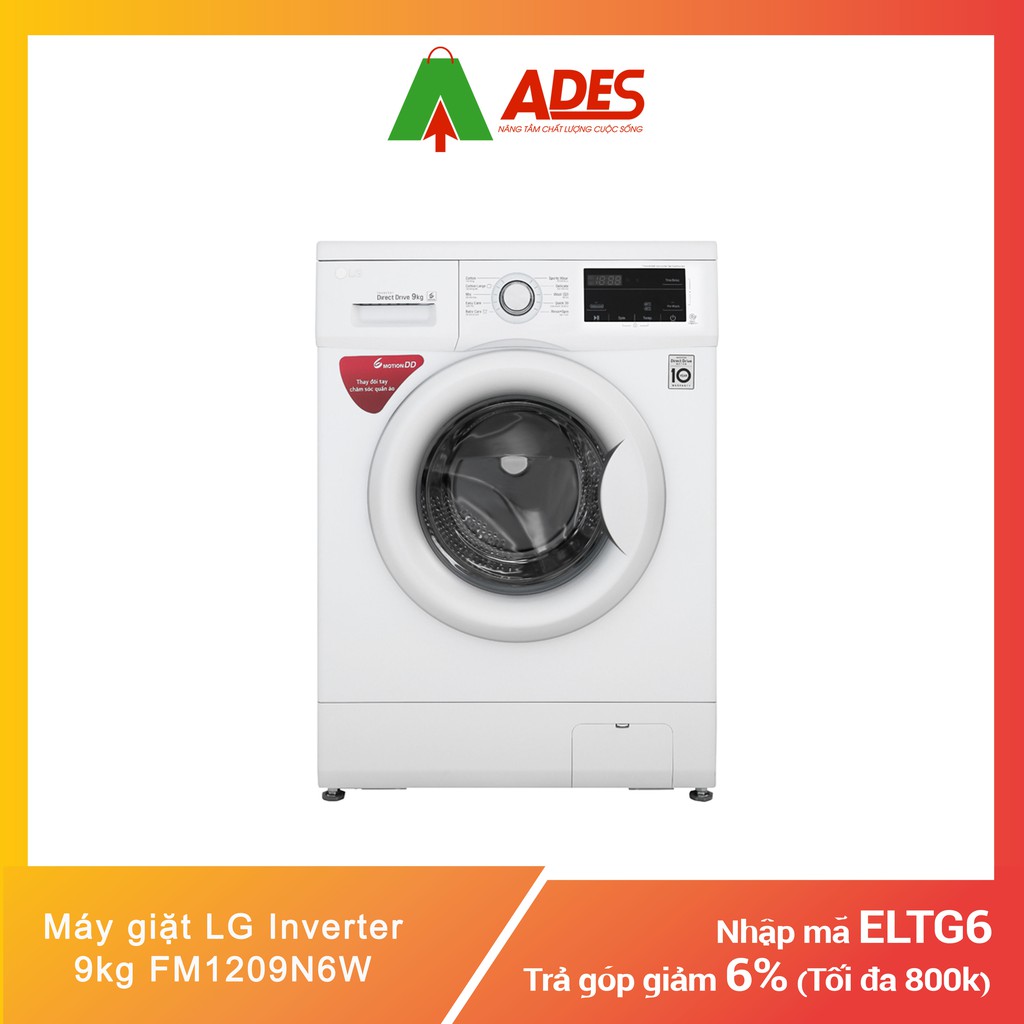 Máy giặt LG Inverter 9 kg FM1209N6W | Chính hãng, Giá rẻ