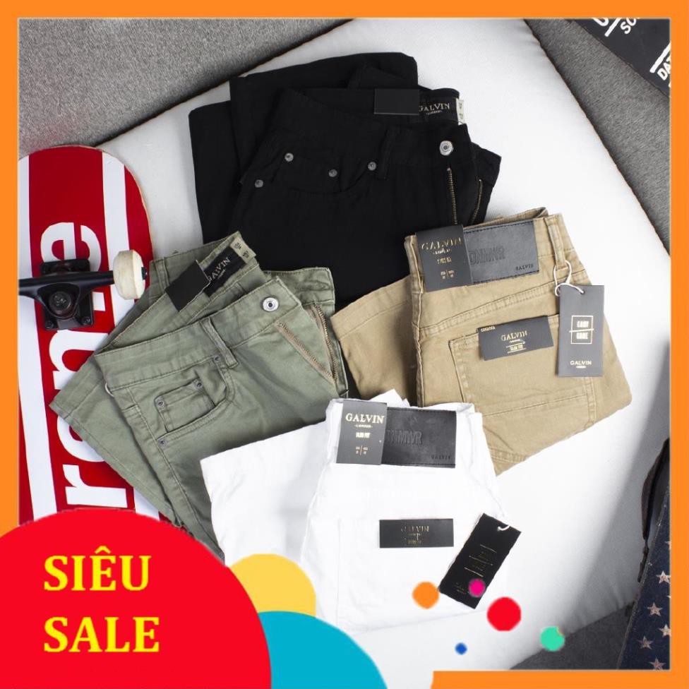 [Mã FASHIONT4MA2 giảm 10K đơn 50K] Short kaki nam Galvin giả jeans,quần short nam co giãn chất co giãn 19-Galvin Store