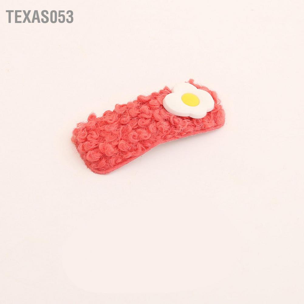 Texas053 Snap Hair Clip Lamb Wool Soft Cute Odorless Korea Hairpin for Girl Teens Kids Women