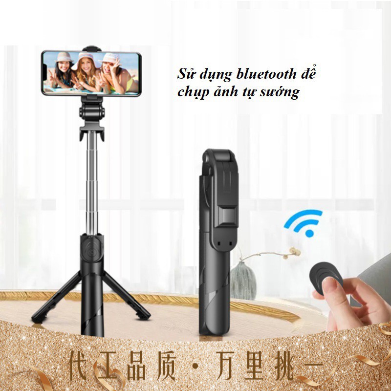 HÀNG MỚI VỀ🌟Gậy tự sướng🔴3 in 1🔴 tích hợp Bluetooth selfie, giá đỡ điện thoại hỗ trợ livestream