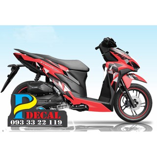 Tem Trùm Vario 150 Đỏ Đen