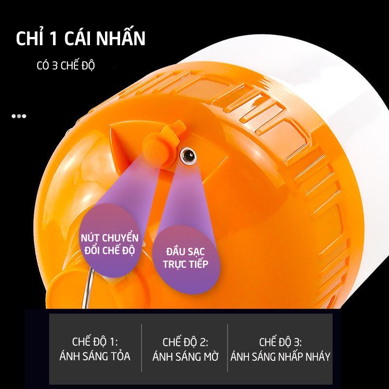 Đèn led trang trí sạc tích điện, bóng đèn led tiết kiệm điện, áng sáng trắng, nhiều chế độ sáng, chống nước HL146 TRẮNG | BigBuy360 - bigbuy360.vn