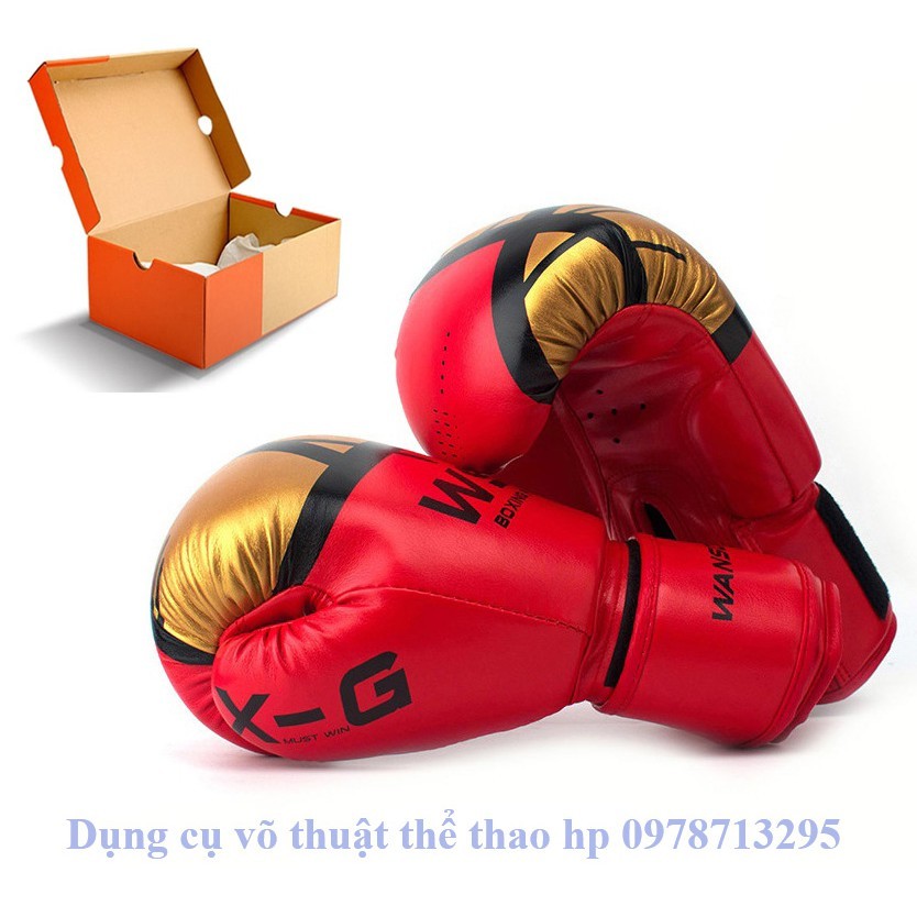 Găng tay đấm bốc cao cấp , găng tay boxing loại dầy , găng đấm bao cát siêu bền