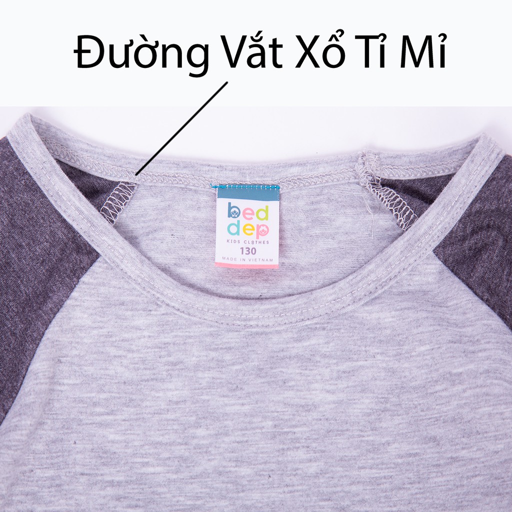 Bộ Bé Trai Dài Tay Mặc Nhà Chất Thun Cotton In Hình Khủng Long Thời Trang Thiết Kế Cao Cấp Beddep Kid Clothes BB20