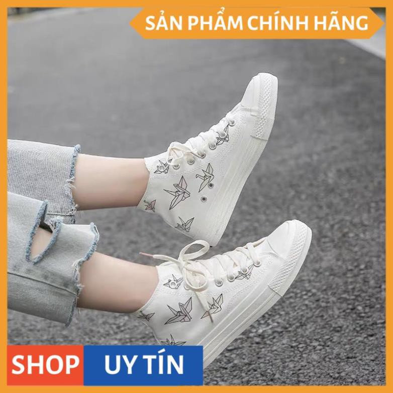 (FREESHIP 50K) Giày Cao cổ Nữ Hạc Đổi Màu Khi Ra Nắng