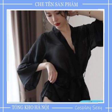 Áo Choàng Đi Biển Kiểu Dáng Kimono Kèm Đai Thắt Eo Chất Voan Cát Xuyên Thấu, Áo Choàng Ngủ Sexy Cosplay - ACVT005 TKVN | BigBuy360 - bigbuy360.vn