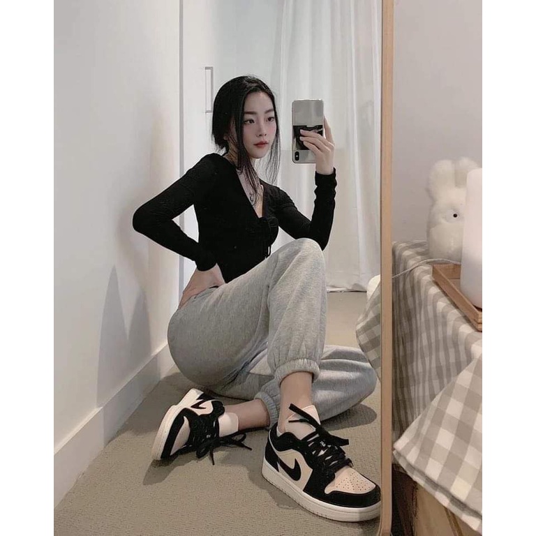 Giày Sneaker Nam Nữ - Giày Nike Jordan JD 1 Low Hồng Đen Cổ Thấp Cao Cấp Full Box Bill | BigBuy360 - bigbuy360.vn