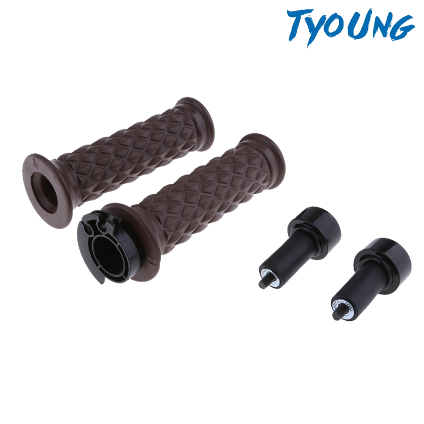 Tay Nắm Khóa Ghi Đông Xe Máy 7 / 8 '' 22mm Màu Đen