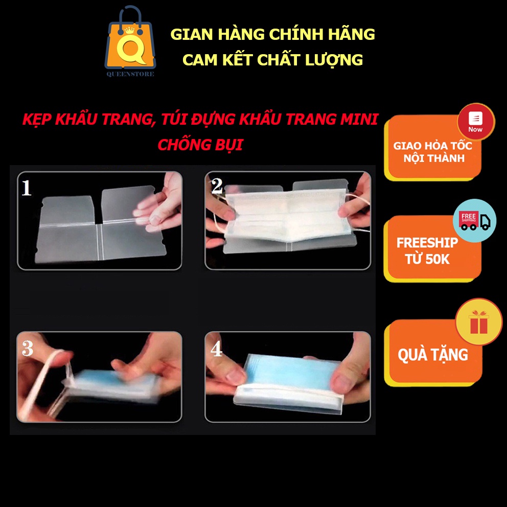 Túi Đựng, Bao Đựng Gấp Gọn Khẩu Trang Y Tế Chống Bụi Nhỏ Nhắn Xinh Xắn Tiện Dụng - QueenStore | BigBuy360 - bigbuy360.vn