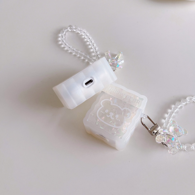 Vỏ Bảo Vệ Hộp Sạc Tai Nghe Apple AirPods 1 2 3 Pro Đính Ngọc Trai Sang Trọng