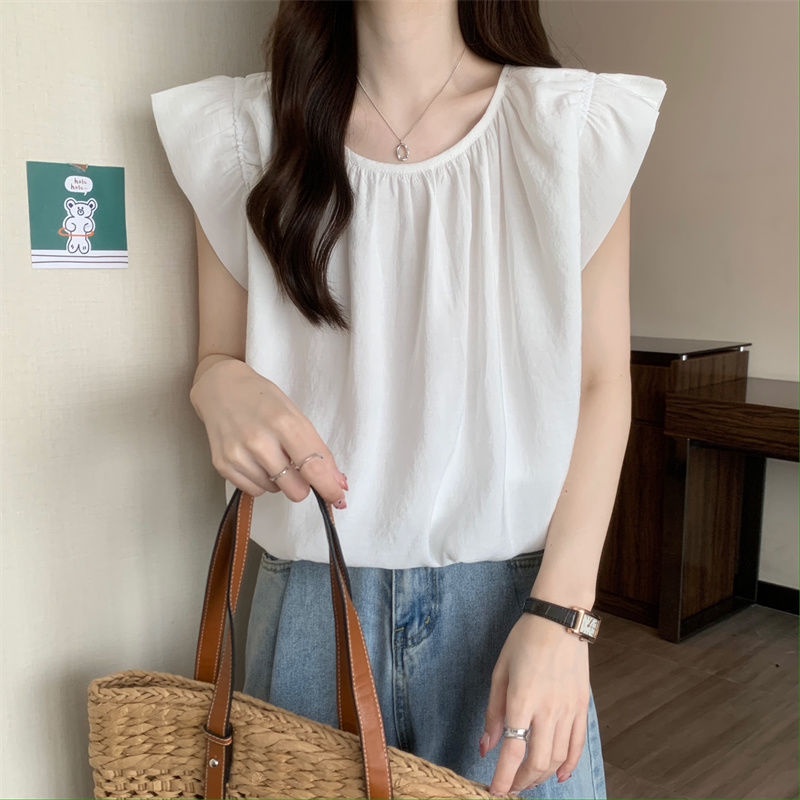 Áo Sơ Mi Tay Cánh Tiên Dáng Rộng Thiết Kế Mới Thời Trang Mùa Hè