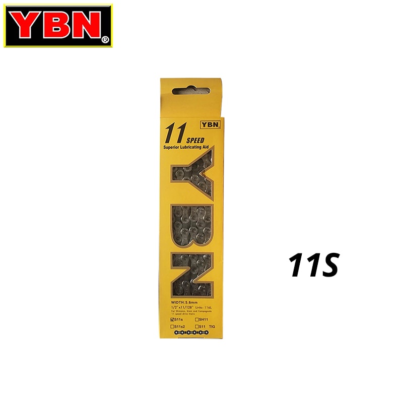 YBN Dây xích xe đạp leo núi 10/11/12S 10 11 12 tốc độ màu bạc S11S S12S SHIMANO