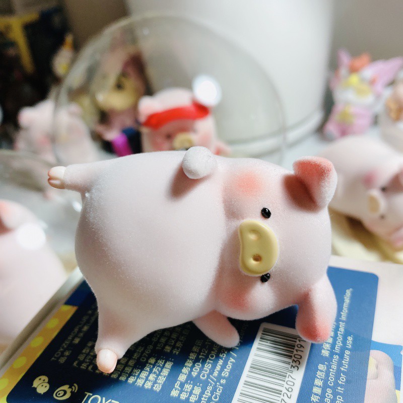 LULU Classic Model 2 Series blind box cute flocking piggy doll Decoration Ornaments