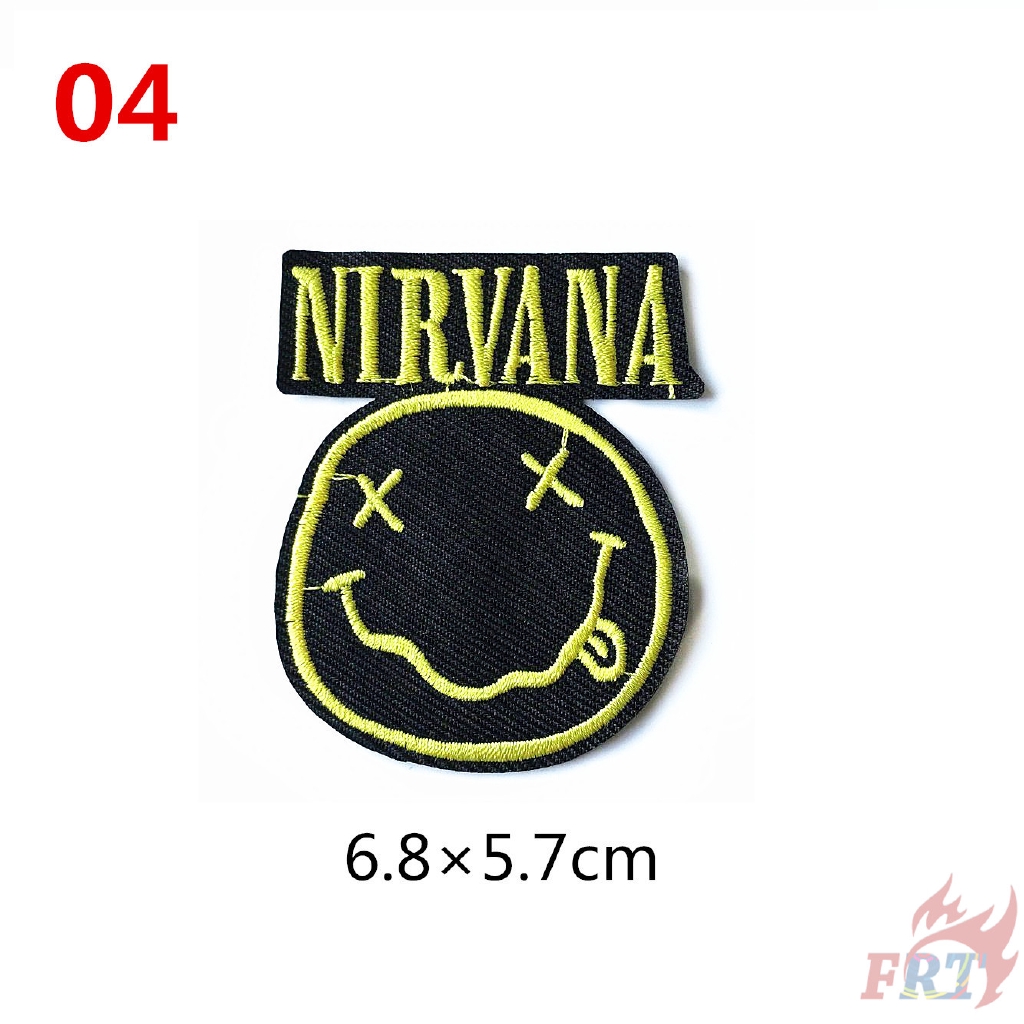 Miếng thêu/ủi trang trí quần áo hình tên ngôi sao Nirvana