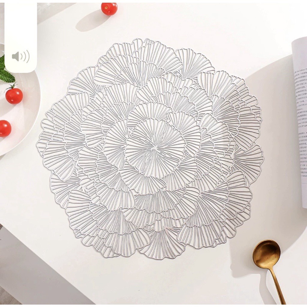 Tấm lót bàn ăn hoa hồng, miếng lót bàn ăn cao cấp. Trang trí bàn ăn, không thấm nước dễ vệ sinh, cách nhiệt, chống trơn.