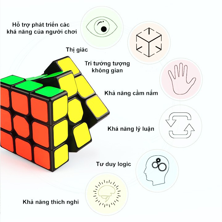 Rubik 3x3 Qiyi Sail W Rubic 3 tầng khối lập phương ma thuật
