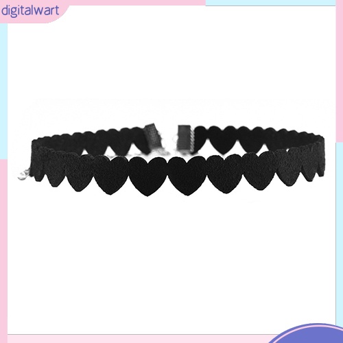 Dây chuyền choker phối nhung mặt trái tim cá tính dành cho nữ