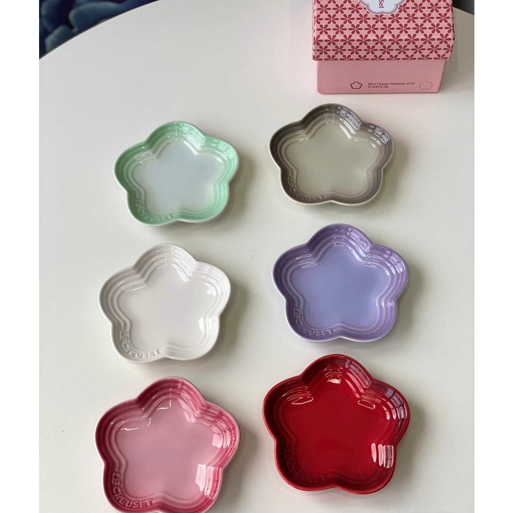 Bộ đĩa Le Creuset mini 11cm dùng trang trí decor nhà bếp bàn ăn, đựng khai vị, gia vị, quà tặng