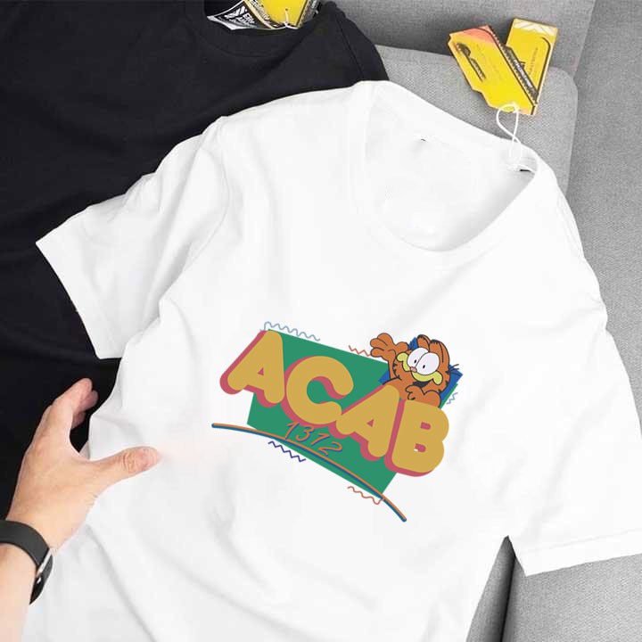 ÁO THUN CỘC TAY UNISEX MÈO GARFIELD IN HÌNH THỜI TRANG GIÁ RẺ CỰC SHOCK CÓ SIZE TRẺ EM - 114
