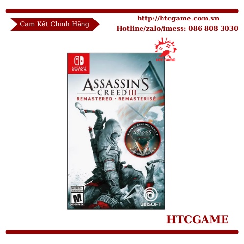 Đĩa game Assassin's Creed III Remastered dành cho Nintendo Switch