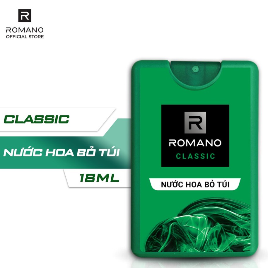 Nước hoa bỏ túi Romano lịch lãm 18ml | Thế Giới Skin Care
