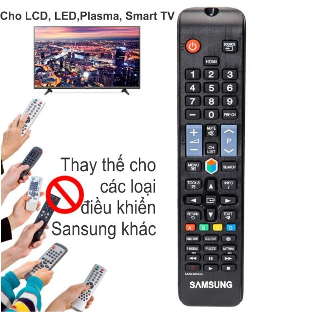 Điều khiển TV Samsung LCD/LED/Plasma/Smart TV (Cho tất các đời TV Samsung hiện nay).