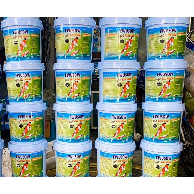 Thức ăn cá Koi cao cấp. FWUSOW KOI FOOD (Thùng 3KG)