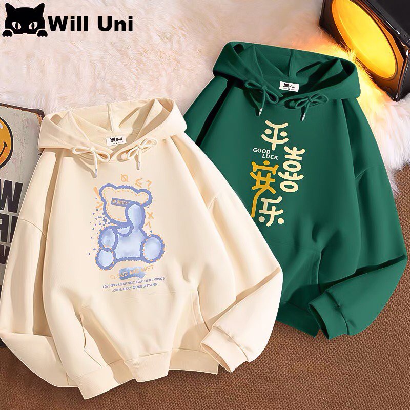 ÁO HOODIE GẤU CLOUD &amp; MIST - GOOD LUCK XANH nam nữ Form rộng WILL -  khoác nỉ form Unisex