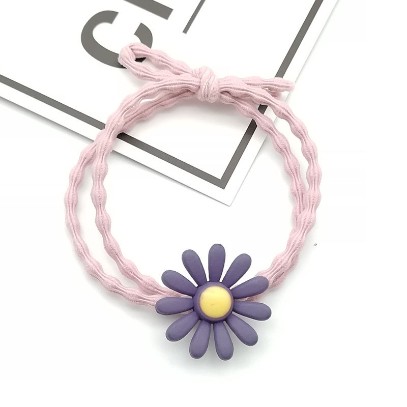 Dây Cột Tóc Cao Su Họa Tiết Hoa Cúc Nhỏ Dễ Thương