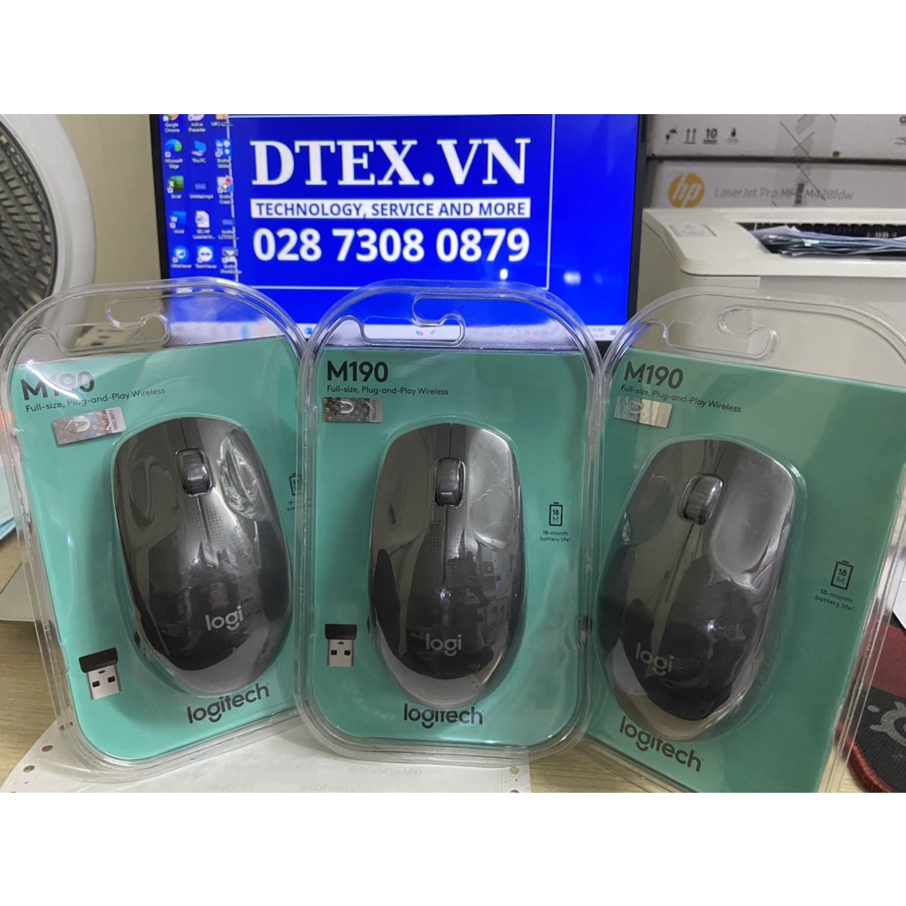 Chuột không dây Logitech M190 - Hàng chính hãng Logitech - Bảo hành 12 tháng