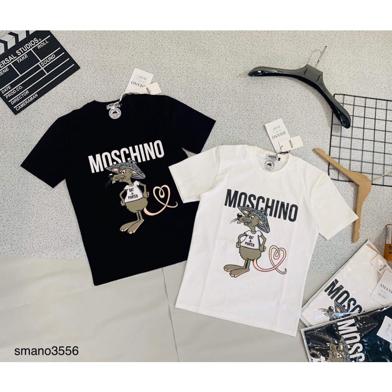 Áo phông Moschino chuột, áo đôi nam nữ- Bee Shop