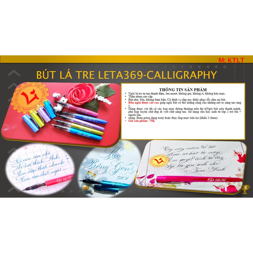 Bút Leta 369 ngòi kim tinh lá tre