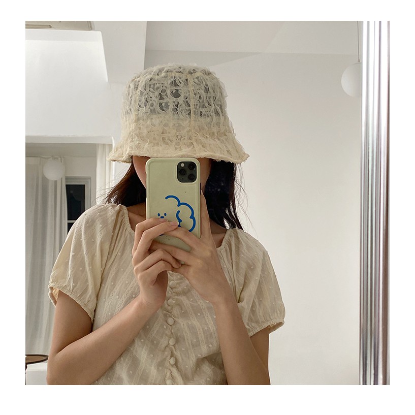 Nón tai bèo phối ren phong cách hàn quốc thời trang mùa hè cho nữ