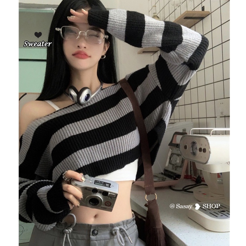 QADCOL Áo Sweater Tay Dài Cổ Tròn Thời Trang Cho Nữ