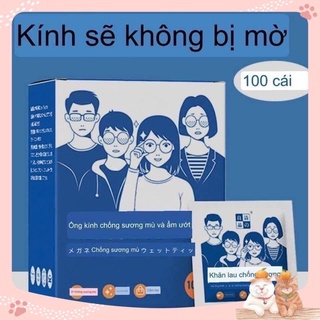 Hộp 100 tờ giấy lau kính không mờ