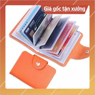 [HOT+FREE SHIP] ✔️ Ví Da Đựng Thẻ Ngân Hàng, Thẻ ATM, Card Visit 24 Ngăn Cầm Tay Tiện Ích