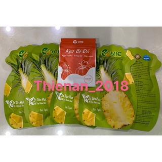 Combo 5 kẹo dứa Plus + 1 Kẹo bí đỏ - Kẹo dứa hỗ trợ giảm cân VIC Chính hãng 100%