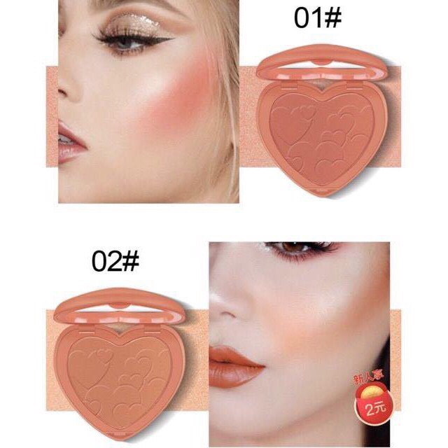 Phấn má Kiss Beauty love blush (C6)