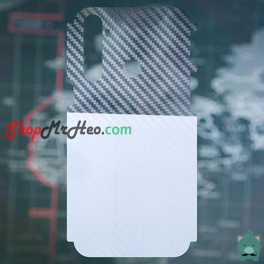 Skin Dán Mặt Sau Lưng Vân 3D Realme 5 - Realme 5i - Realme 5s - Realme 5 Pro - Carbon, Hình Hộp, Nhám, Vân da