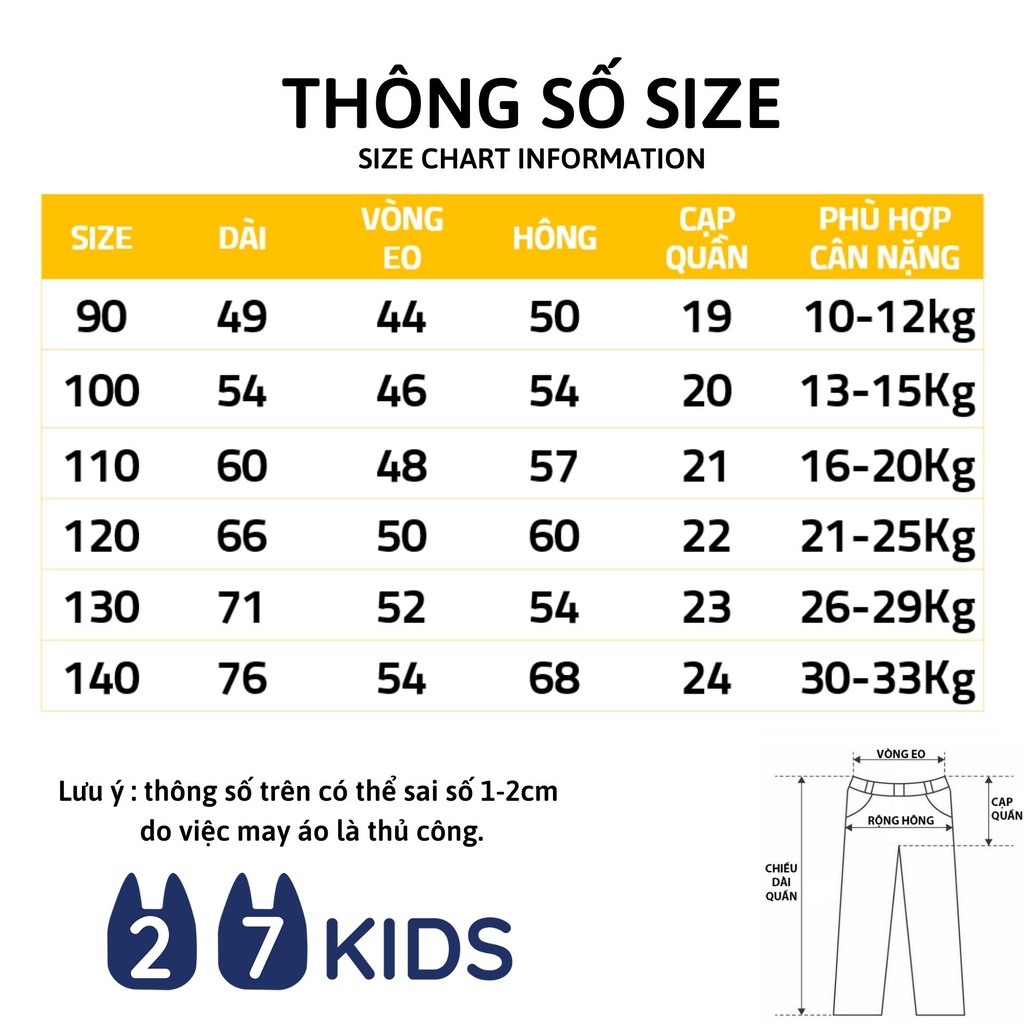 Quần legging bé gái 27Kids Home thun mỏng nữ cho trẻ từ 2-10 tuổi GLPL4