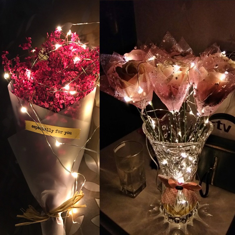 Dây đèn LED bằng đồng chống nước trang trí Giáng Sinh