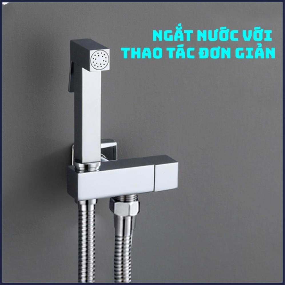 Bộ vòi xịt vệ sinh đa năng chất liệu đồng mạ crom mặt gương bóng HIWIN PJF-2020