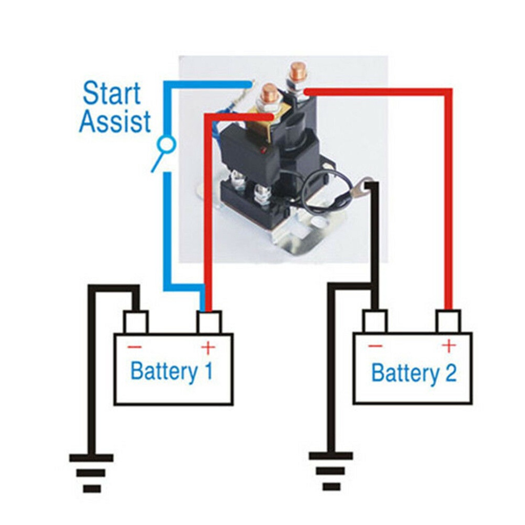 4-pin 12V 500A Car DC Relay On/Off Power Switch Starter Dual Battery Isolator ☆BjFranchisemall