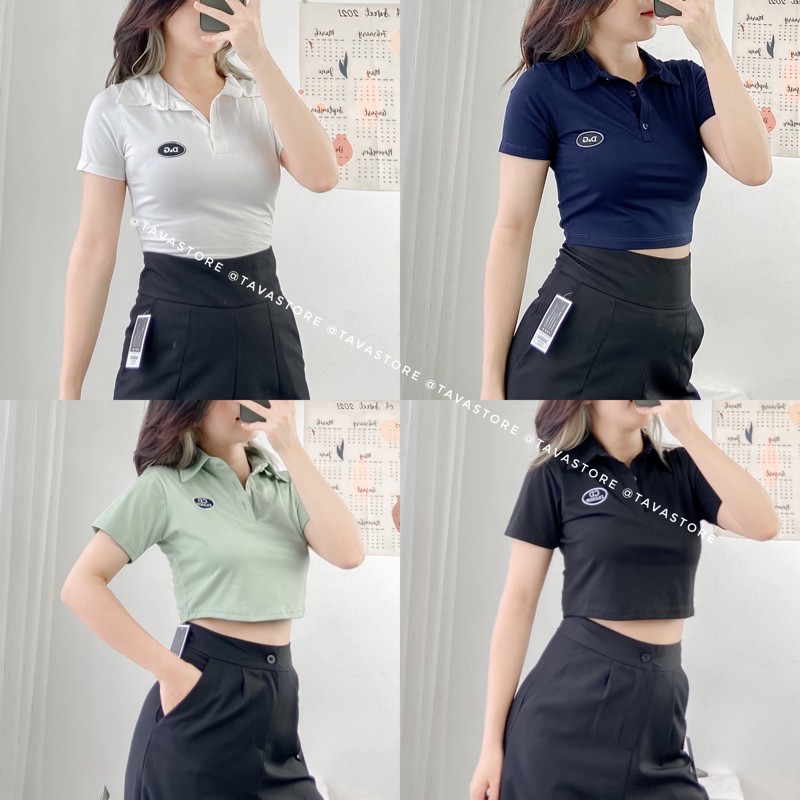 Áo Polo Croptop