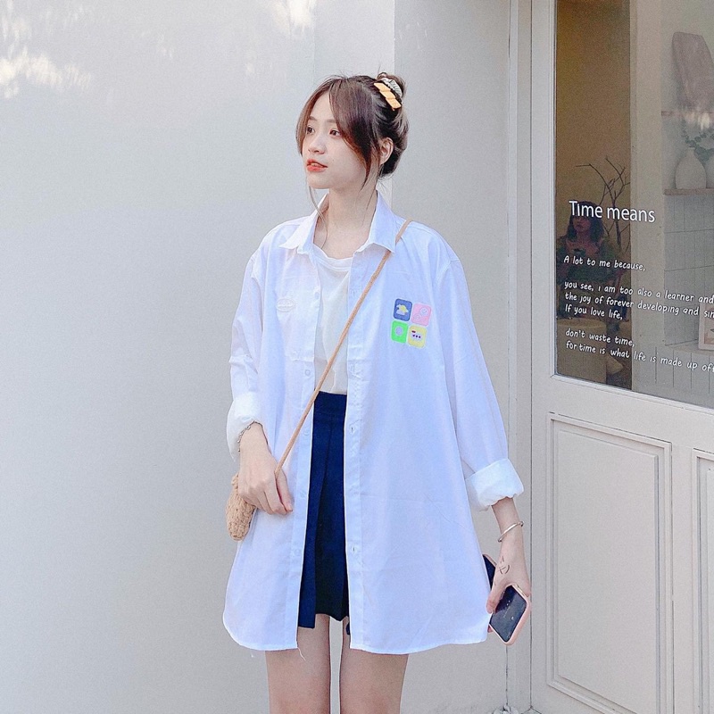 Áo Sơ Mi Sweetie Tay Dài Xinh Xắn - Chất Lụa Mịn | BigBuy360 - bigbuy360.vn