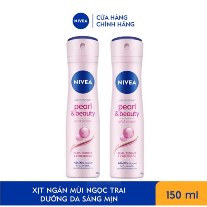 Xịt ngăn mùi Nivea Pearl & Beauty nữ ngọc trai quyến rũ 150ml, khử mùi hôi - Shop Viloet