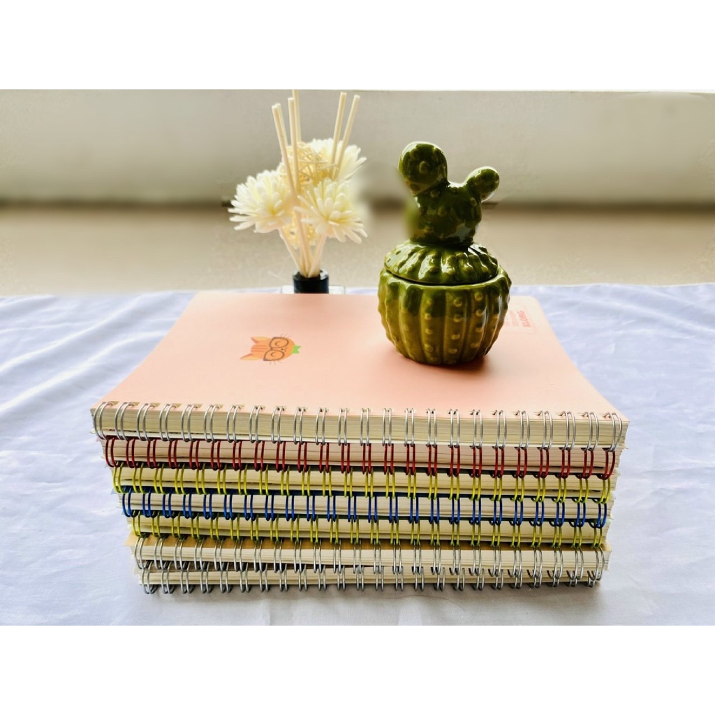 Sổ tay A5 Klong gáy xoắn lò xo, giấy đẹp, bìa xinh 120 trang - VPP THIÊN ÁI