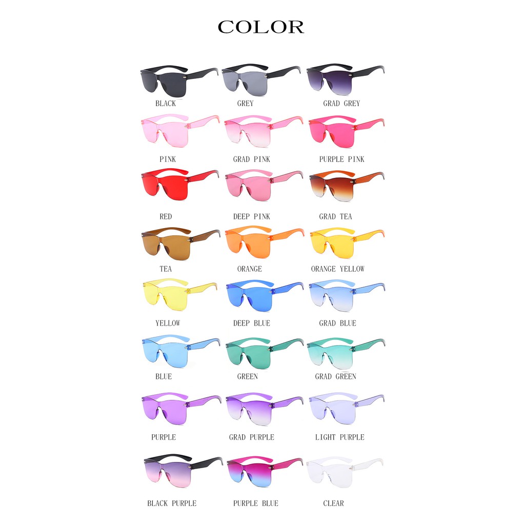 ▲Thanh toán tại chỗ▼Mới dễ thương đầy màu sắc ống kính không khung UV400 Phụ nữ / nam giới Kính | BigBuy360 - bigbuy360.vn
